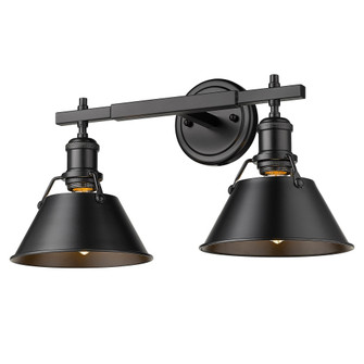 Yep by Golden Lighting Orwell 2-light Vanity in Matte Black (36|3306-BA2 BLK-BLK)
