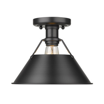 Yep by Golden Lighting Orwell 1-light Flush Mount in Matte Black (36|3306-FM BLK-BLK)
