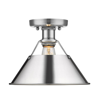 Orwell PW Flush Mount in Pewter with Chrome shade (36|3306-FM PW-CH)