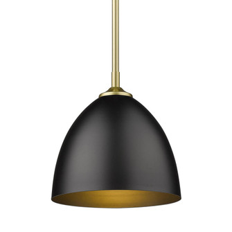 Zoey Small Pendant in Olympic Gold with Matte Black Shade (36|6956-S OG-BLK)