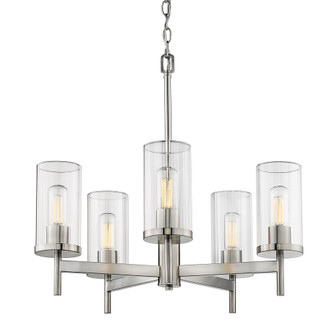 Golden Lighting Winslett 5-light Chandelier in Pewter (36|7011-5 PW-CLR)