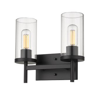 Golden Lighting Winslett 2-light Vanity in Matte Black (36|7011-BA2 BLK-CLR)