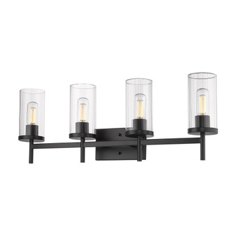 Golden Lighting Winslett 4-light Vanity in Matte Black (36|7011-BA4 BLK-CLR)