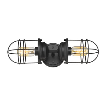 Golden Lighting Seaport 2-light Vanity in Matte Black (36|9808-2W BLK)