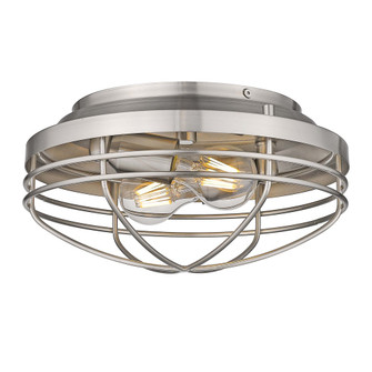 Golden Lighting Seaport 2-light Flush Mount in Pewter (36|9808-FM PW)