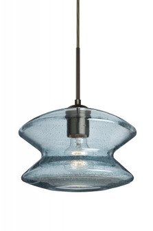 Besa, Zen Cord Pendant For Multiport Canopy, Blue Bubble, Bronze Finish, 1x60W Medium (127|J-ZENBL-BR)