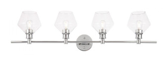 Gene 4 light Chrome and Clear glass Wall sconce (758|LD2320C)