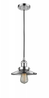 Railroad - 1 Light - 8 inch - Polished Chrome - Cord hung - Mini Pendant (3442|201C-PC-M7-LED)
