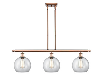 Athens - 3 Light - 36 inch - Antique Copper - Stem hung - Island Light (3442|516-3I-AC-G122)