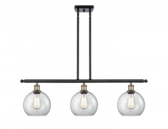 Athens - 3 Light - 36 inch - Black Antique Brass - Stem hung - Island Light (3442|516-3I-BAB-G122-LED)