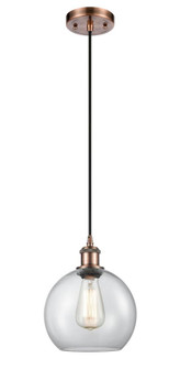 Athens - 1 Light - 8 inch - Antique Copper - Cord hung - Mini Pendant (3442|516-1P-AC-G122)