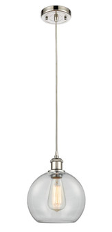 Athens - 1 Light - 8 inch - Polished Nickel - Cord hung - Mini Pendant (3442|516-1P-PN-G122)