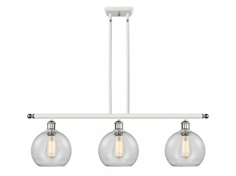 Athens - 3 Light - 36 inch - White Polished Chrome - Stem hung - Island Light (3442|516-3I-WPC-G122-LED)