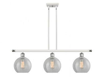 Athens - 3 Light - 36 inch - White Polished Chrome - Stem hung - Island Light (3442|516-3I-WPC-G125-LED)