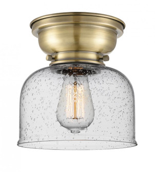 Bell - 1 Light - 8 inch - Antique Brass - Flush Mount (3442|623-1F-AB-G74-LED)
