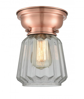 Chatham - 1 Light - 7 inch - Antique Copper - Flush Mount (3442|623-1F-AC-G142-LED)