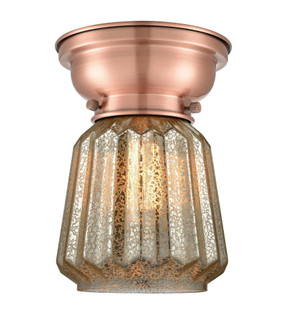 Chatham - 1 Light - 7 inch - Antique Copper - Flush Mount (3442|623-1F-AC-G146-LED)