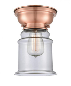 Canton - 1 Light - 6 inch - Antique Copper - Flush Mount (3442|623-1F-AC-G182-LED)