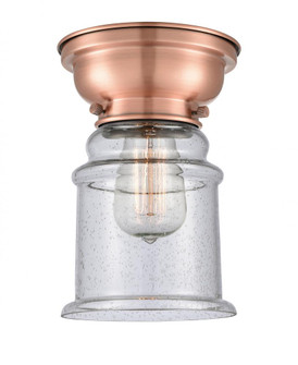 Canton - 1 Light - 6 inch - Antique Copper - Flush Mount (3442|623-1F-AC-G184-LED)