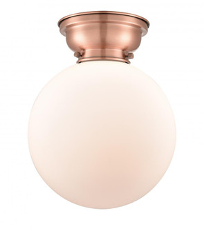 Beacon - 1 Light - 10 inch - Antique Copper - Flush Mount (3442|623-1F-AC-G201-10-LED)
