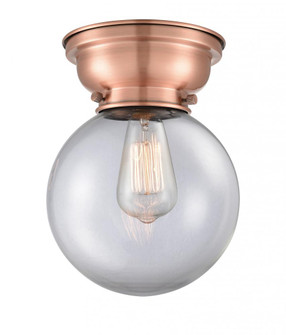 Beacon - 1 Light - 8 inch - Antique Copper - Flush Mount (3442|623-1F-AC-G202-8)