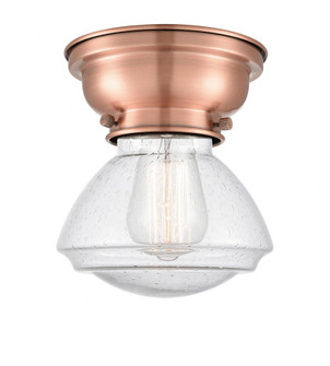 Olean - 1 Light - 7 inch - Antique Copper - Flush Mount (3442|623-1F-AC-G324-LED)