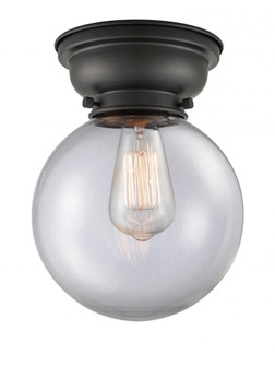 Beacon - 1 Light - 8 inch - Matte Black - Flush Mount (3442|623-1F-BK-G202-8-LED)