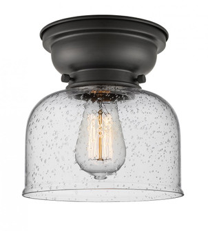 Bell - 1 Light - 8 inch - Matte Black - Flush Mount (3442|623-1F-BK-G74-LED)