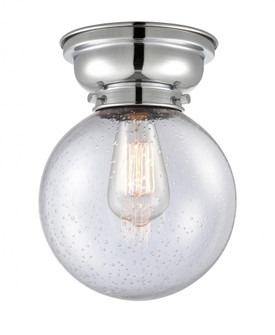 Beacon - 1 Light - 8 inch - Polished Chrome - Flush Mount (3442|623-1F-PC-G204-8)