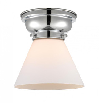 Cone - 1 Light - 8 inch - Polished Chrome - Flush Mount (3442|623-1F-PC-G41-LED)