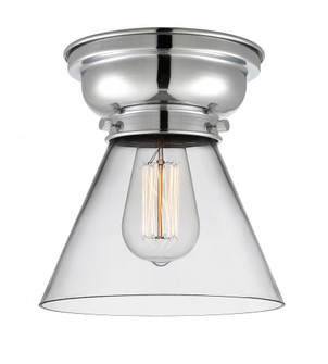 Cone - 1 Light - 8 inch - Polished Chrome - Flush Mount (3442|623-1F-PC-G42-LED)