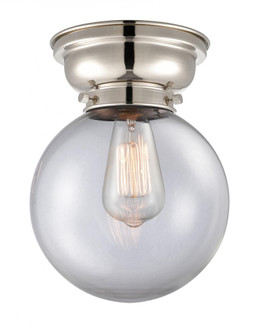 Beacon - 1 Light - 8 inch - Polished Nickel - Flush Mount (3442|623-1F-PN-G202-8)