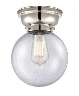 Beacon - 1 Light - 8 inch - Polished Nickel - Flush Mount (3442|623-1F-PN-G204-8-LED)