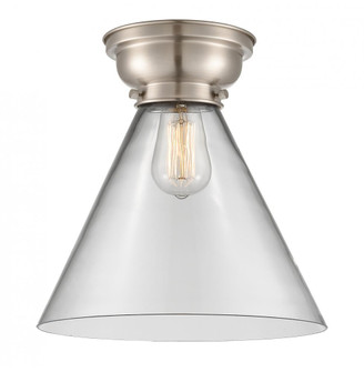 Cone - 1 Light - 12 inch - Brushed Satin Nickel - Flush Mount (3442|623-1F-SN-G42-L)