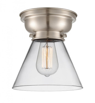 Cone - 1 Light - 8 inch - Brushed Satin Nickel - Flush Mount (3442|623-1F-SN-G42-LED)