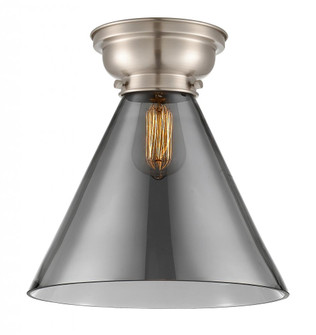 Cone - 1 Light - 12 inch - Brushed Satin Nickel - Flush Mount (3442|623-1F-SN-G43-L)