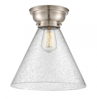 Cone - 1 Light - 12 inch - Brushed Satin Nickel - Flush Mount (3442|623-1F-SN-G44-L)