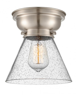 Cone - 1 Light - 8 inch - Brushed Satin Nickel - Flush Mount (3442|623-1F-SN-G44-LED)