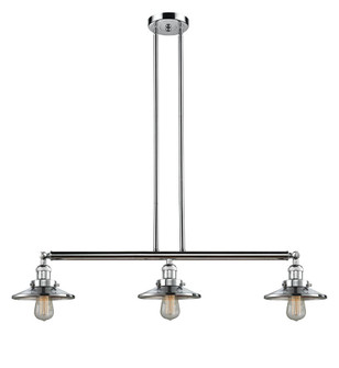 Railroad - 3 Light - 41 inch - Polished Chrome - Stem Hung - Adjustable Island Light (3442|213-PC-M7-LED)