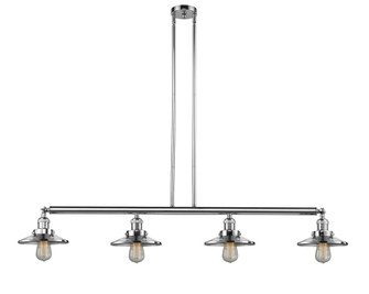 Railroad - 4 Light - 53 inch - Polished Chrome - Stem Hung - Adjustable Island Light (3442|214-PC-M7-LED)