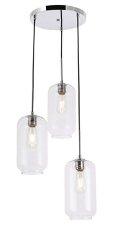 Collier 3 Light Chrome and Clear Glass Pendant (758|LD2278C)