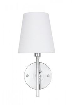 Cason 1 light Chrome and White shade wall sconce (758|LD6184C)