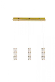 Polaris LED light gold Pendant Clear Royal Cut Crystal (758|3500D3G)