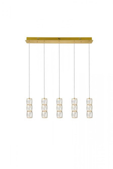 Polaris LED light gold Pendant Clear Royal Cut Crystal (758|3500D5G)