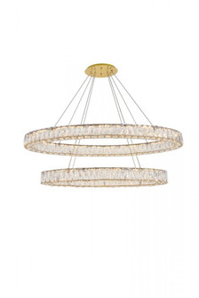 Monroe Integrated LED light Gold Chandelier Clear Royal Cut Crystal (758|3503D48G)