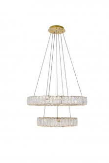 Monroe Integrated LED Chip Light Gold Chandelier Clear Royal Cut Crystal (758|3503G24G)