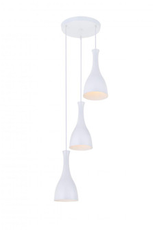 Aiken 3 Light White Pendant (758|LD2408WH)