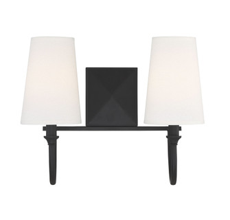 Cameron 2-Light Bathroom Vanity Light in Matte Black (128|8-2542-2-89)