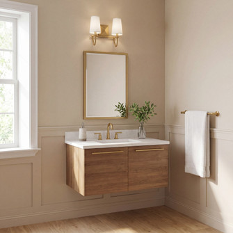 Cameron 2-Light Bathroom Vanity Light in Warm Brass (128|8-2542-2-322)