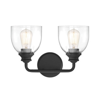 Vale 2-Light Bathroom Vanity Light in Black (128|8-7205-2-BK)